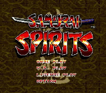 Samurai Spirits (Japan) (Beta) screen shot title